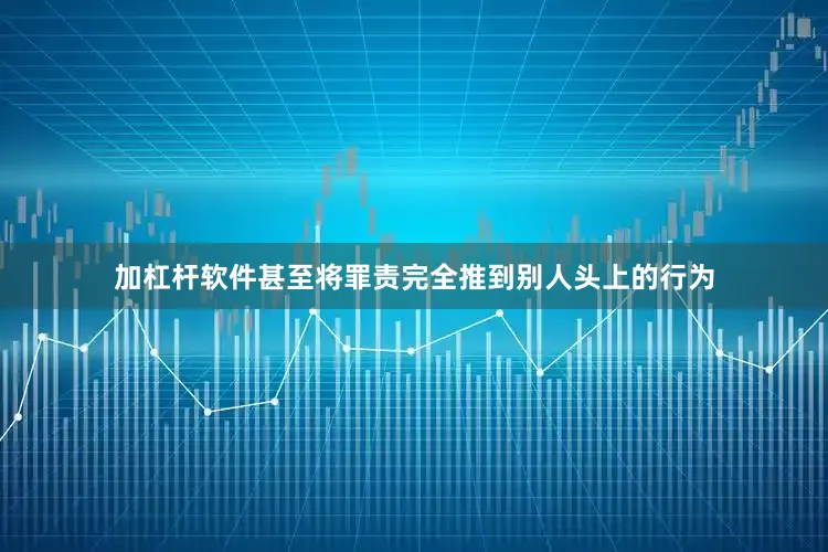 加杠杆软件甚至将罪责完全推到别人头上的行为