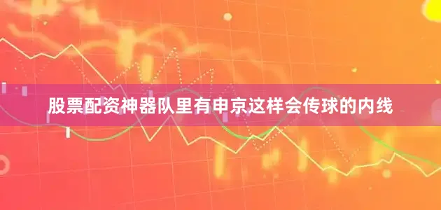 股票配资神器队里有申京这样会传球的内线