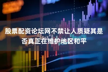 股票配资论坛网不禁让人质疑其是否真正在维护地区和平